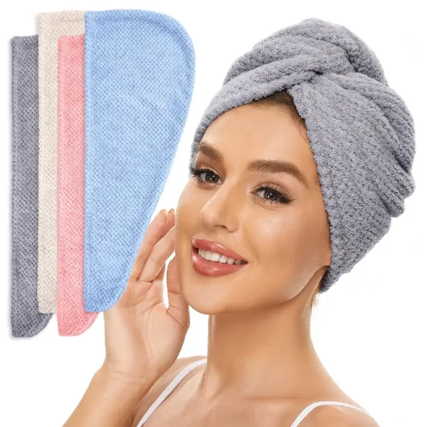Quick Dry Microfiber Hair Towel Turban
