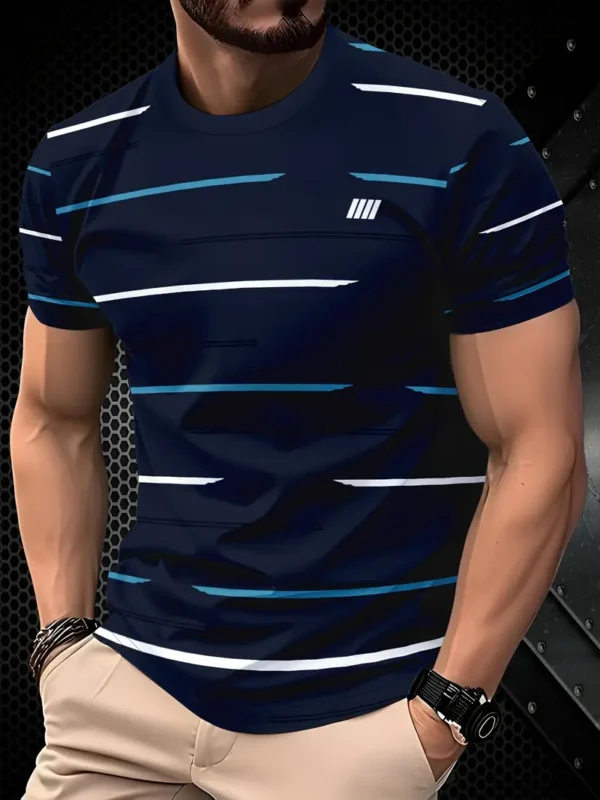 Men’s Casual Short Sleeve T-Shirt – Regular Fit, Round Neck, Machine Washable Summer Essential